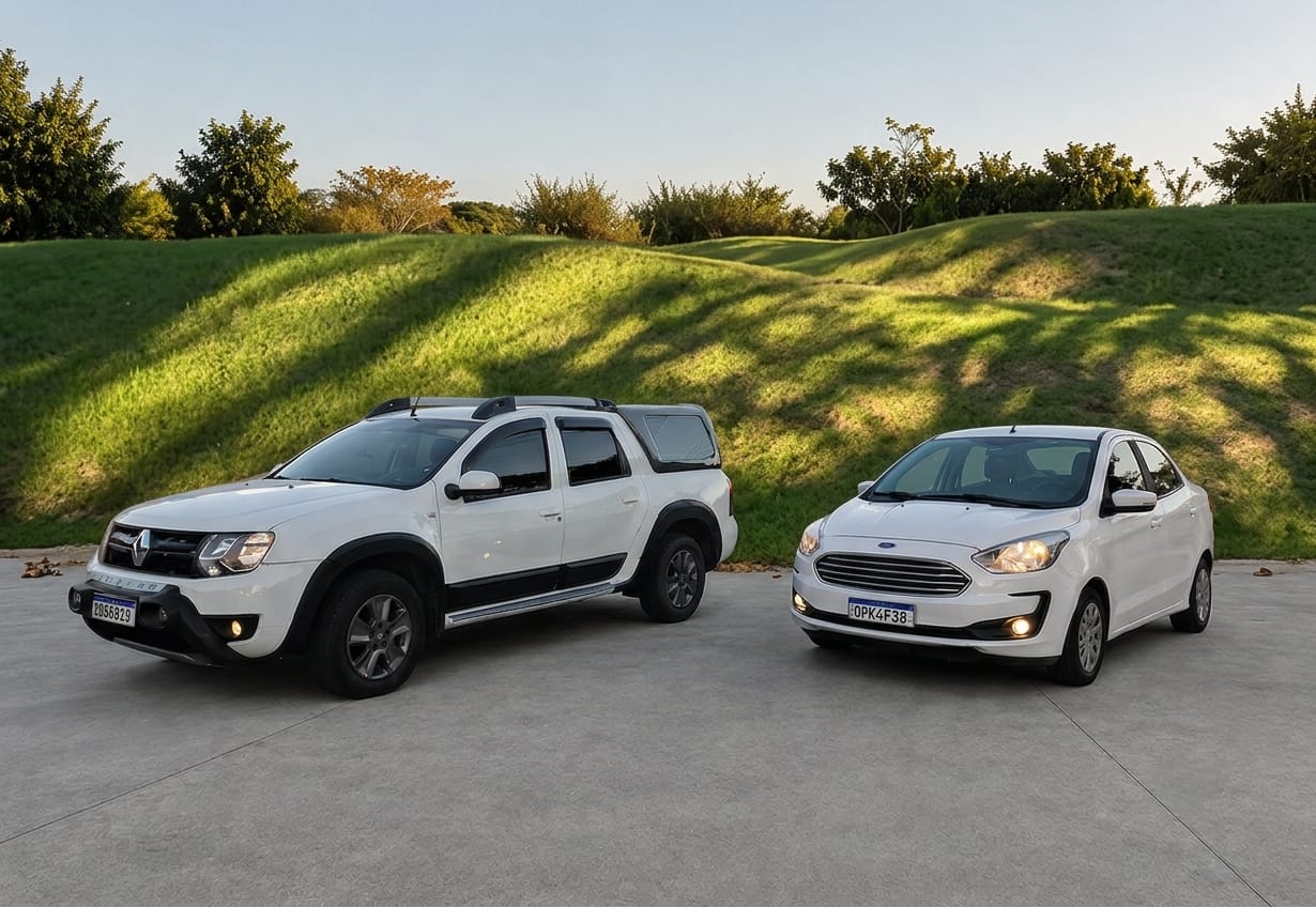 Frota própria da Omnitech: SUV e sedan corporativos